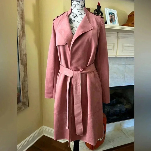 Faux suede longline jacket Medium - Picture 1 of 9